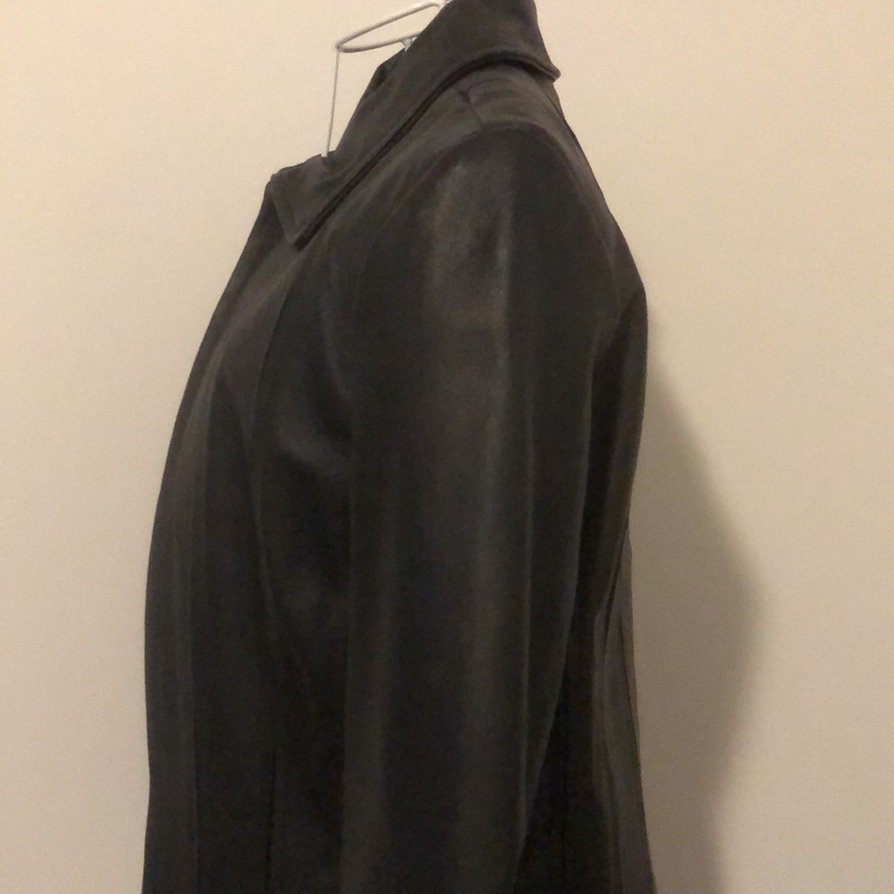Victoria Secret - MODA International Genuine Black Leather Jacket. - Picture 8 of 12
